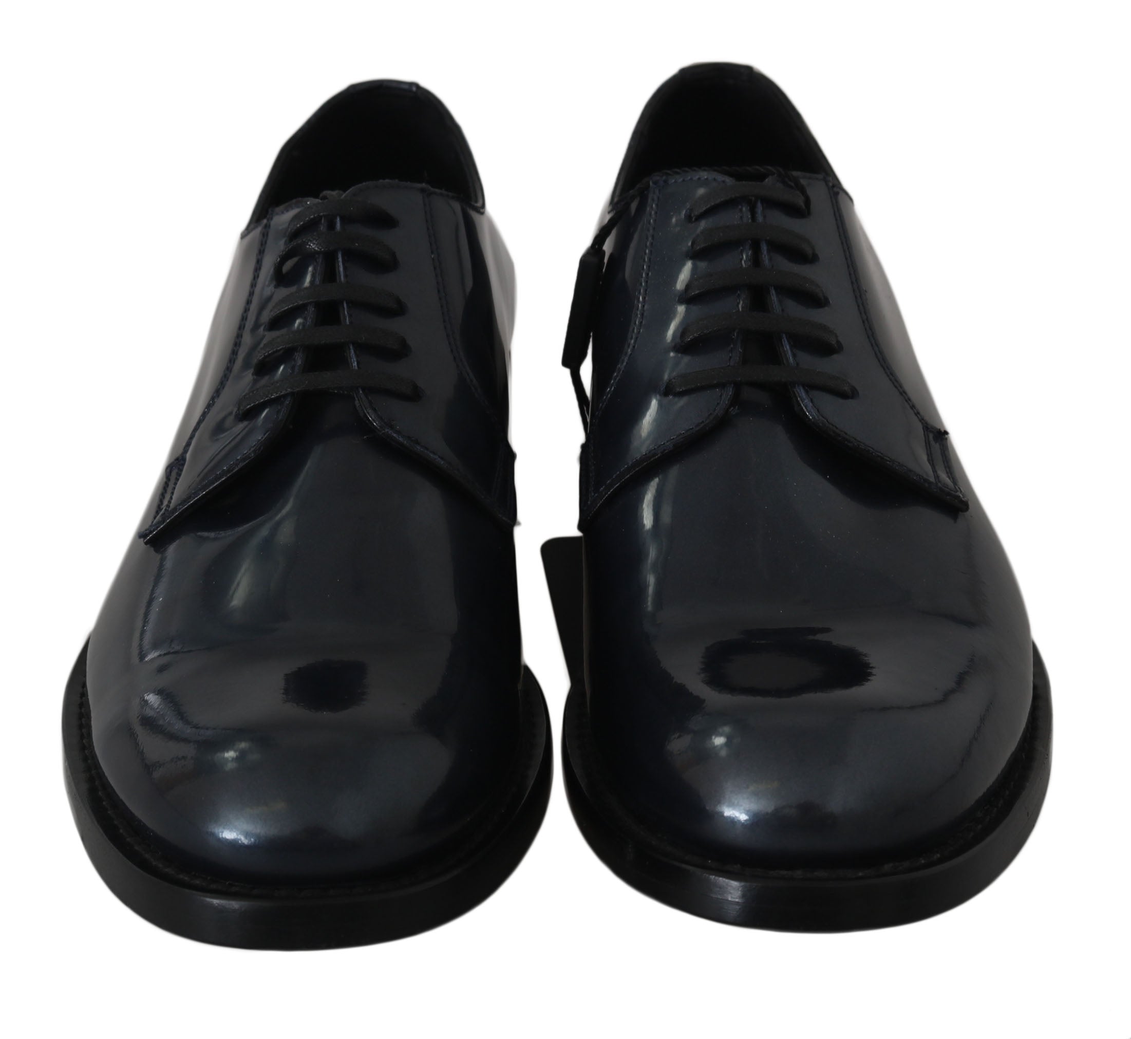 Blaue Derby-Business-Schuhe aus Leder