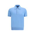 Blaues Baumwoll-Polohemd