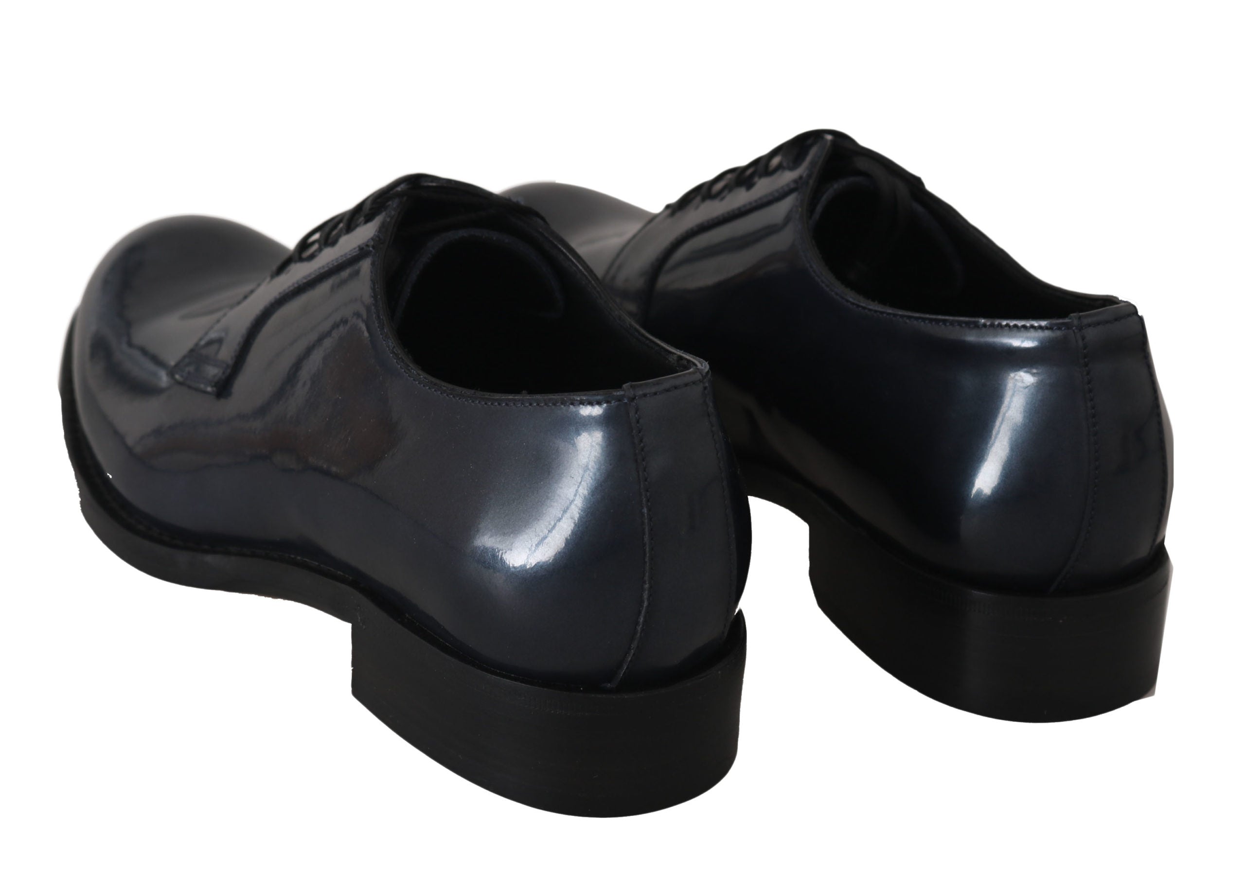 Blaue Derby-Business-Schuhe aus Leder