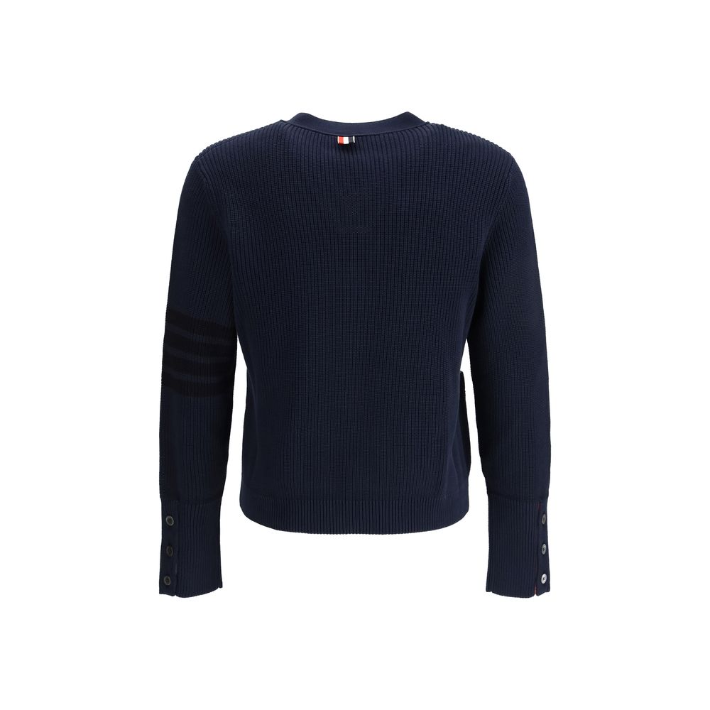 Blauer Baumwoll-Cardigan